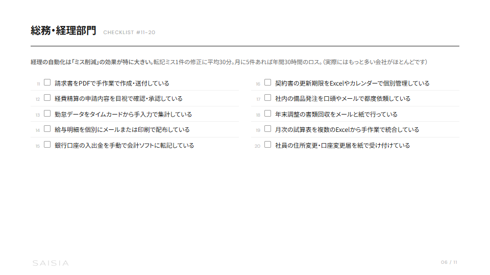 業務自動化チェックリスト50 プレビュー 5